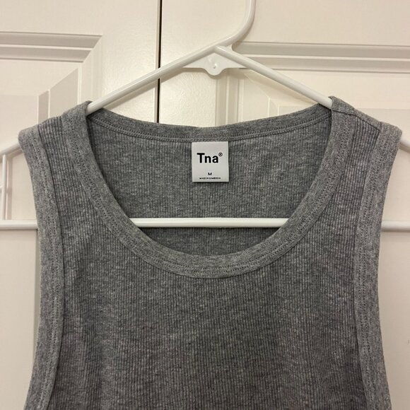 Aritzia Cropped Ribbed Racerback Tank - Picture 2 of 3